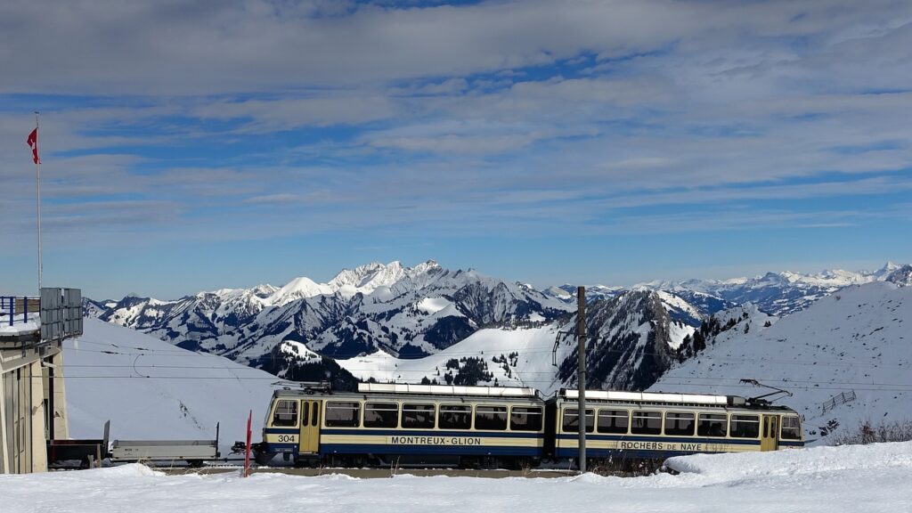 mountain of the Swiss Alps overlooking Lake Geneva