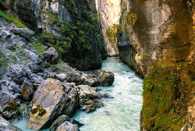 Passeio de caminhada pelo desfiladeiro de Aare