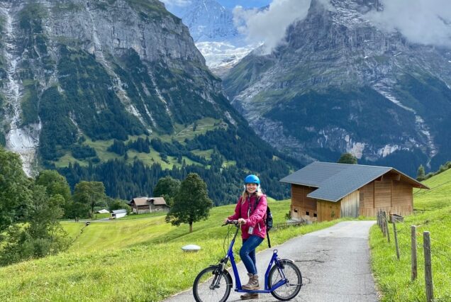 scooter in the swiss alps private tour